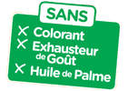 Une recette sans colorant, sans exhausteur de goût et sans huile de palme